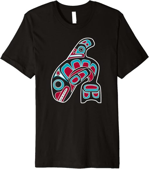 Orca Whale Alaska Haida Tribal Art - Native American Totem Premium T-Shirt