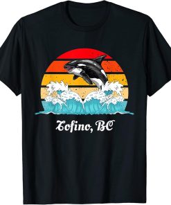 Vintage Tofino BC Distressed Orca Killer Whale Art T-Shirt