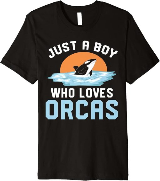 Killer Whale Lover Ocean Animal Lover Just A Boy Orca Premium T-Shirt