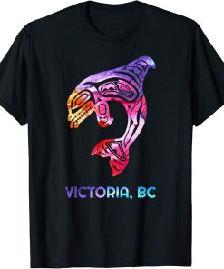 Victoria Brtish Columbia Native Fisherman Orca Killer Whale T-Shirt