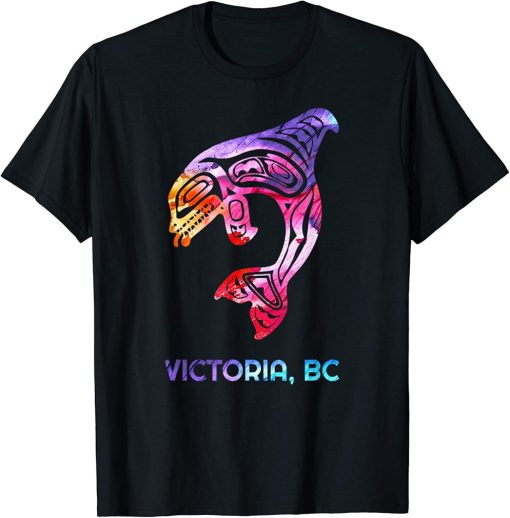 Victoria Brtish Columbia Native Fisherman Orca Killer Whale T-Shirt